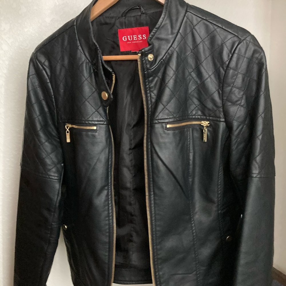 Guess Large / faux leather quilted jacket